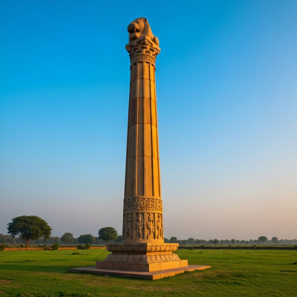 Ashoka Pillar at Vaishali with lion capital